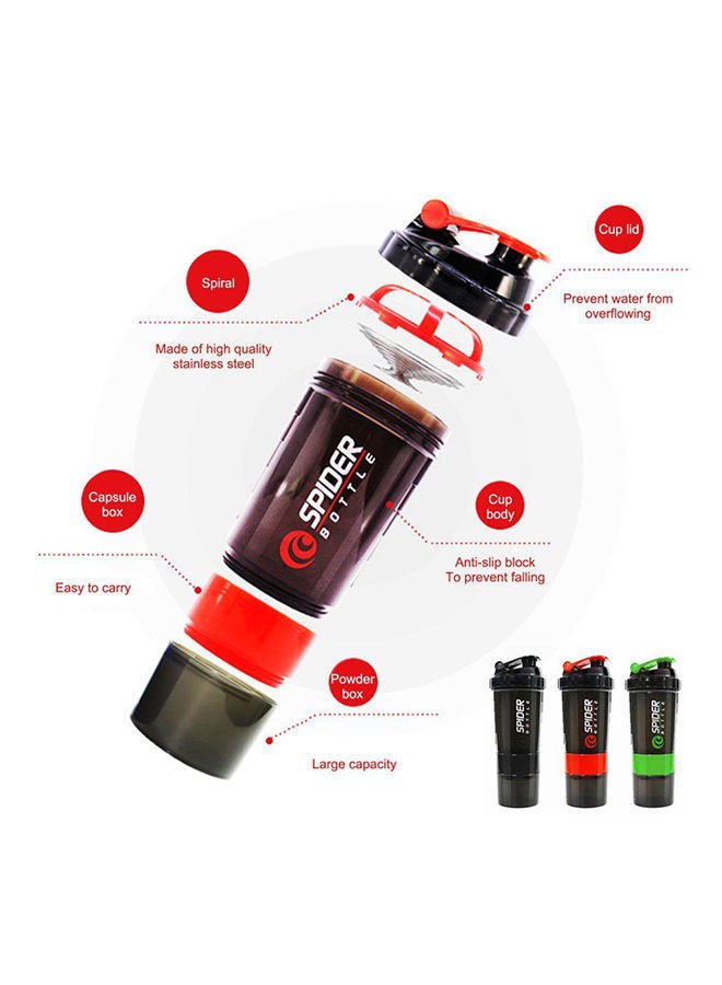 OUTAD Three Layers Protein Powder Shake Exercise Bottle 500ml - Image 3