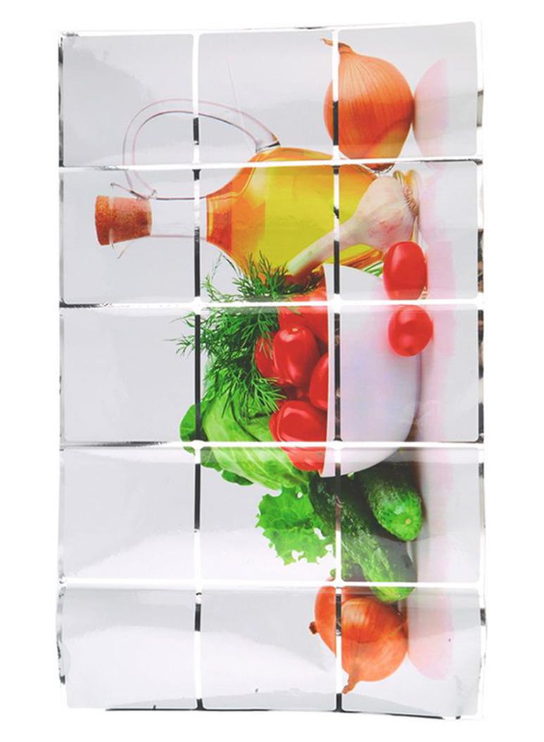 OUTAD Anti-Oil Stain Lecythus Kitchen Decoration Wall Sticker Multicolour 2x150x50ml - Image 1