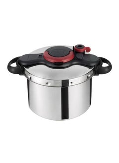 Tefal TEFAL Pressure Cooker | ClipsoMinut’® Easy 9 L | Stainless Steel Pressure Cooker | All Stovetops | Fast | Healthy Cooking | Safe | 2 Years Warranty | P4624966 Black and Silver 9.0Liters  - Image 1