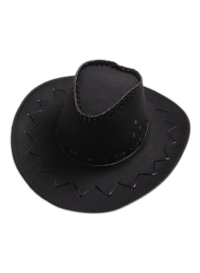 Bluelans Cowboy Style Stitched Hat Black - Image 2