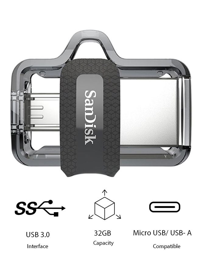 سانديسك فلاش درايف الترا مزدوج ومزود بمنفذ OTG 32 GB  - Image 1
