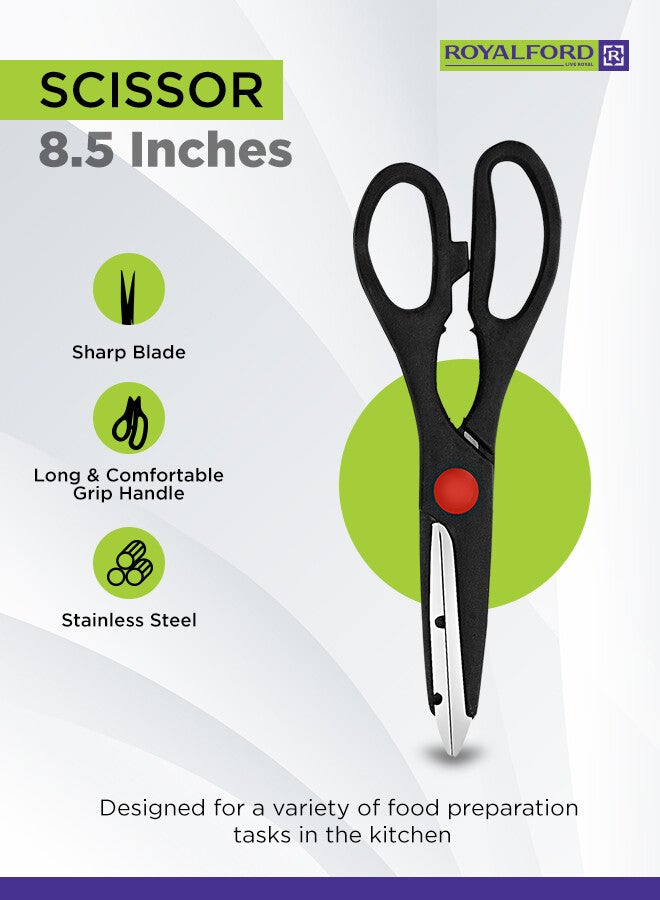 Royalford 9Pcs Kitchen Tools Set Multi Color Stainless Steel Blades With Pp Handle - Image 4