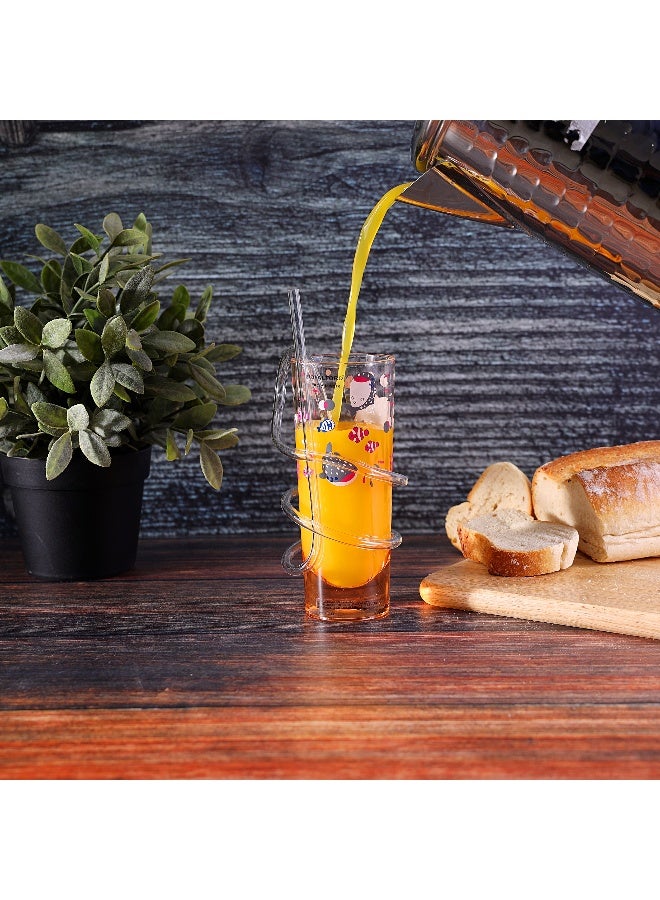 Royalford Straw Glass Clear/Blue - Image 2