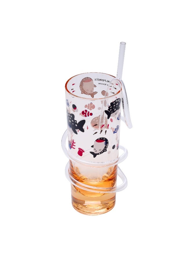 Royalford Straw Glass Clear/Blue - Image 3