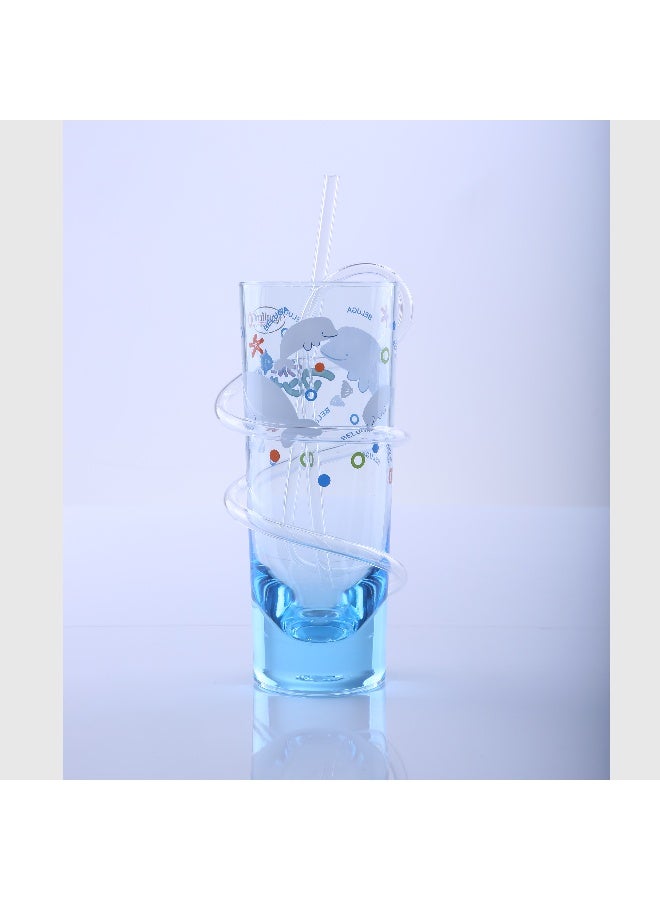 Royalford Straw Glass Clear/Blue - Image 5