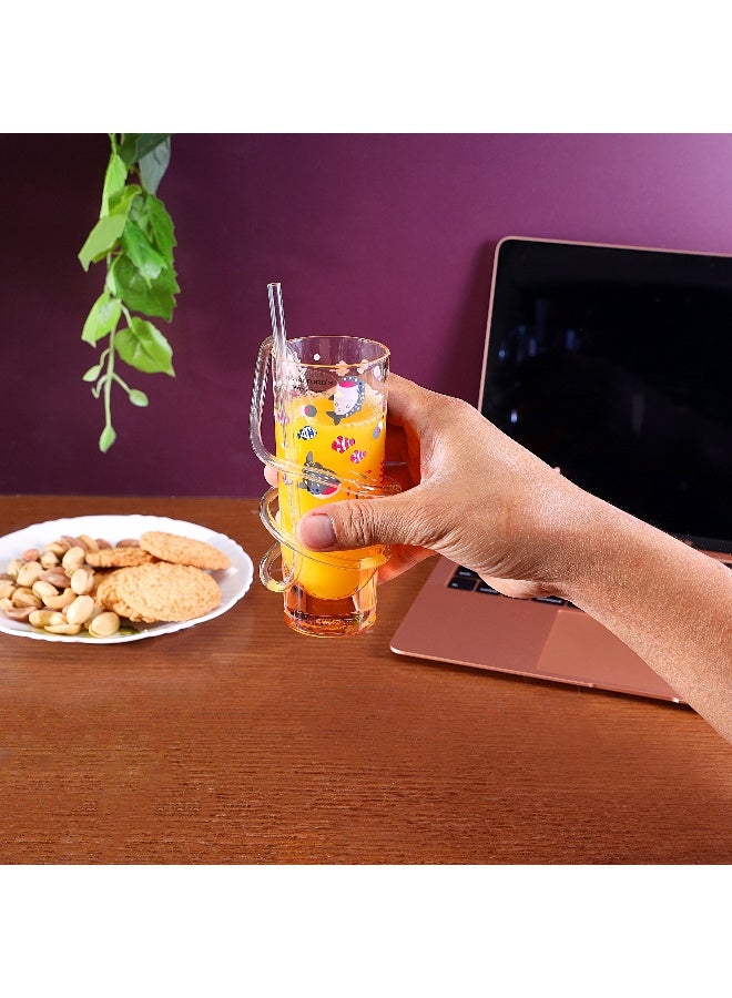 Royalford Straw Glass Clear/Blue - Image 4