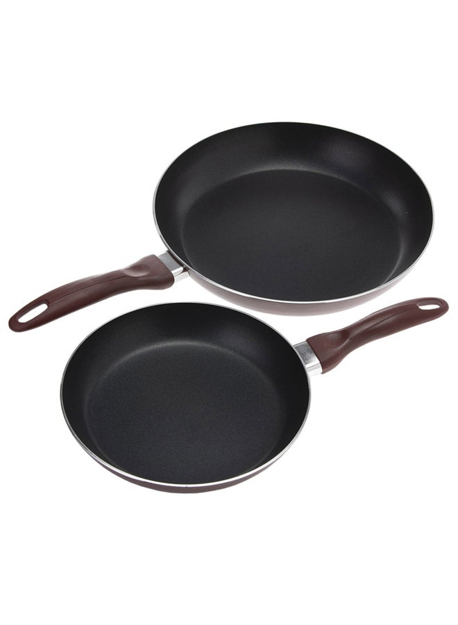 Royalford 2Pcs Non-Stick Fry Pan Set 2.5Mm Thickness Press Aluminium Material Cd Bottom Strong Bakelite Handle 3 Layer Durable Non-Stick Coating Multicolour 28 & 22 Cmcm - Image 2