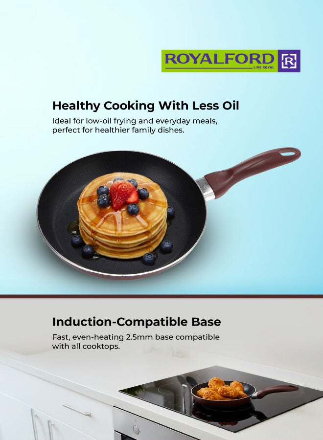 رويال فورد مقلاة طقم أواني قلي مكون من قطعتين أحمر 28 & 22 Cmسم - Image 4