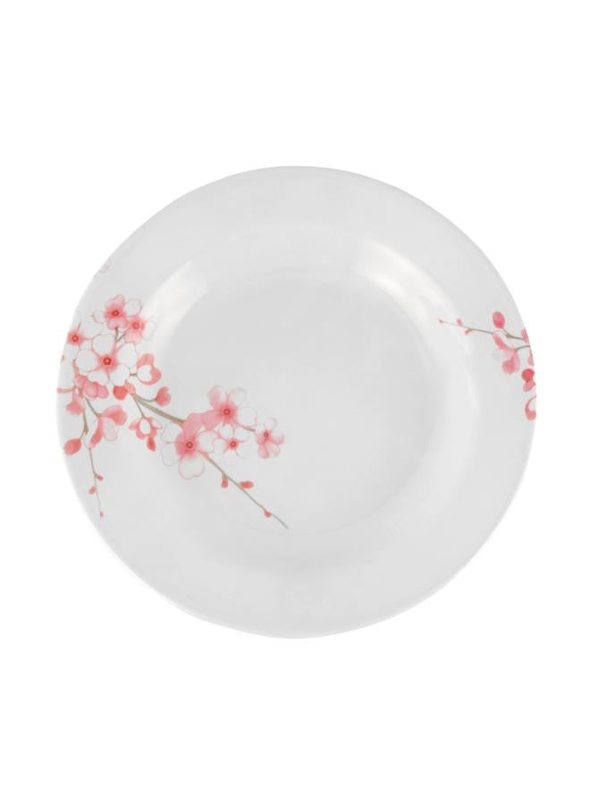 Royalford - Melamine Dinner Plate White/Yellow With Pink Floral 10inch - Image 1