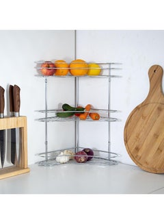 Royalford 3 Layer Corner Rack Silver  - Image 5