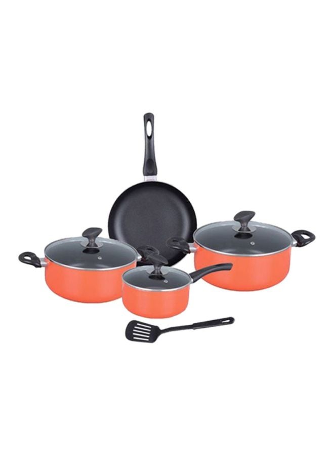 Royalford 8-Piece Non stick Cookware Set Orange  - Image 1