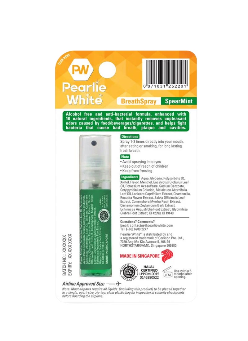 Pearlie White Breath Spray Spear Mint 8.5ml - Image 2