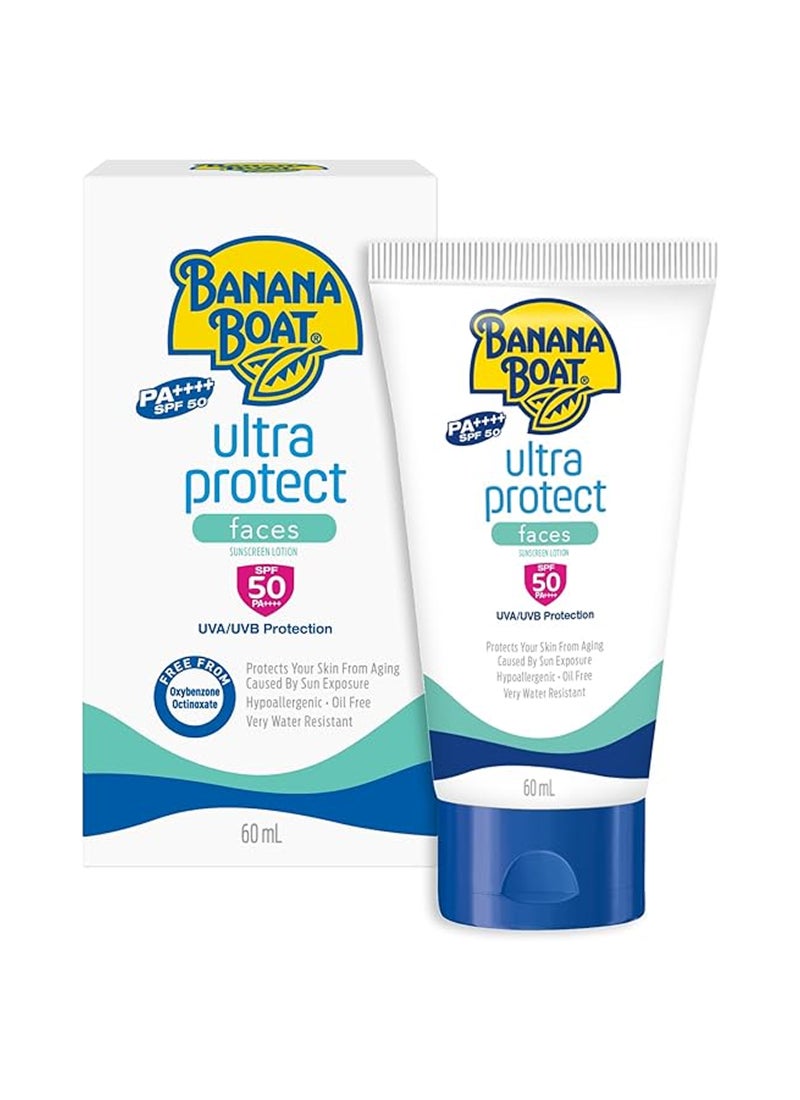 BANANA BOAT Ultra Protect Faces Sunscreen Lotion SPF50 60ml - Image 1
