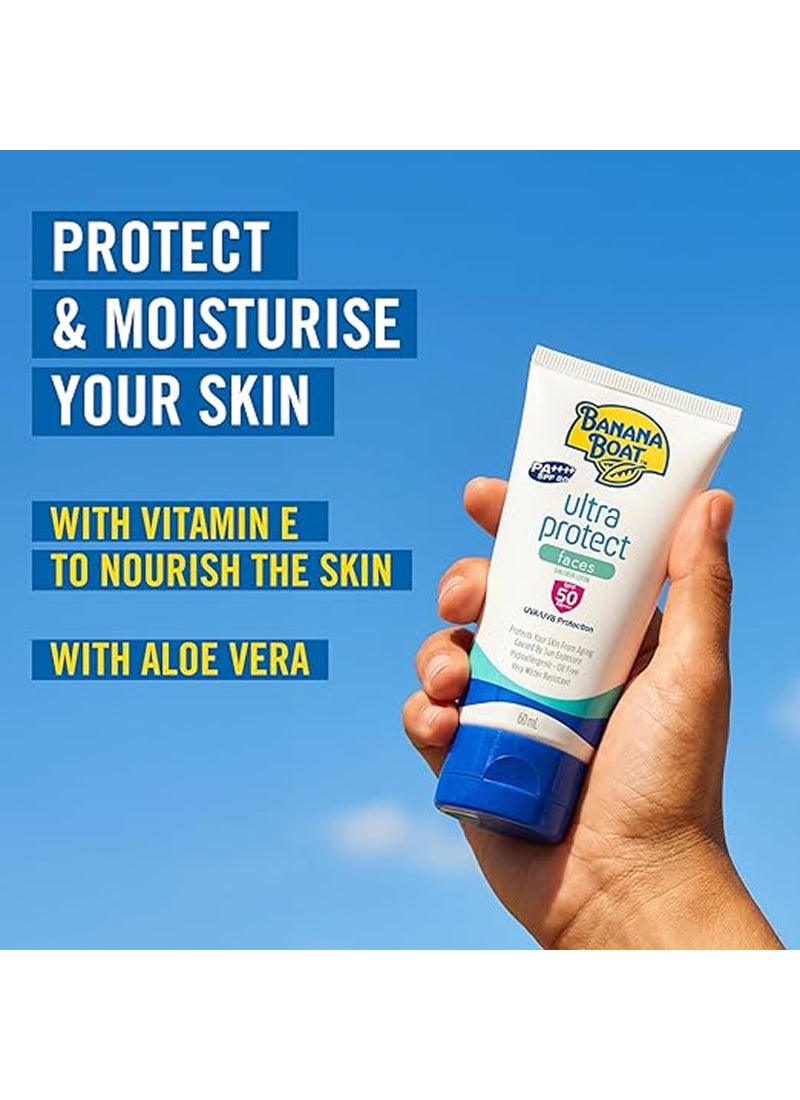 BANANA BOAT Ultra Protect Faces Sunscreen Lotion SPF50 60ml - Image 4