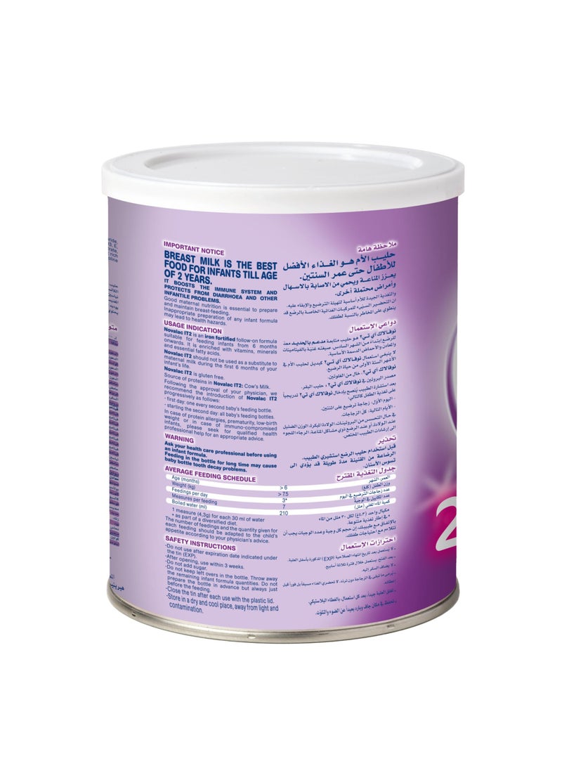 Novalac IT2 Follow On Formula For Constipation From 6 To 12 Months 400grams - Image 2