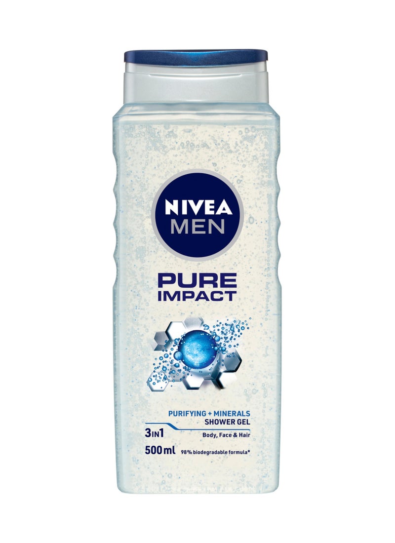 Nivea Pure Impact Shower Gel 500ml - Image 1