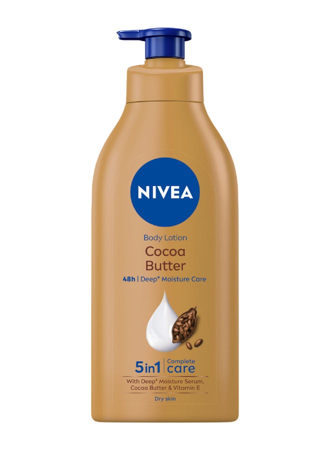 Nivea - Cocoa Nourish Body Lotion, Vitamin E, Dry Skin 625ml - Image 1