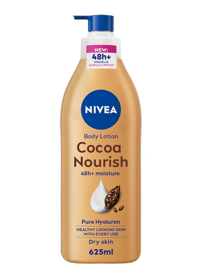 Nivea Body Lotion Cocoa Nourish 48+ Moisture Intensive Care 625ml - Image 1
