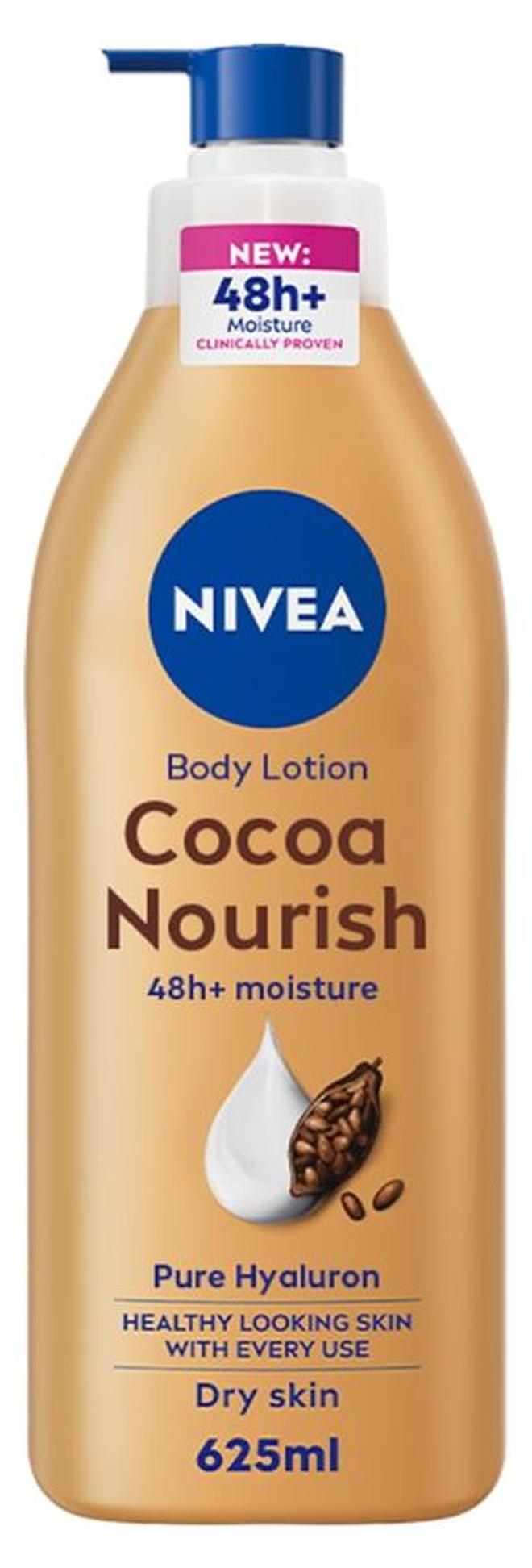 Nivea Body Lotion Cocoa Nourish 48+ Moisture Intensive Care 625ml - Image 1