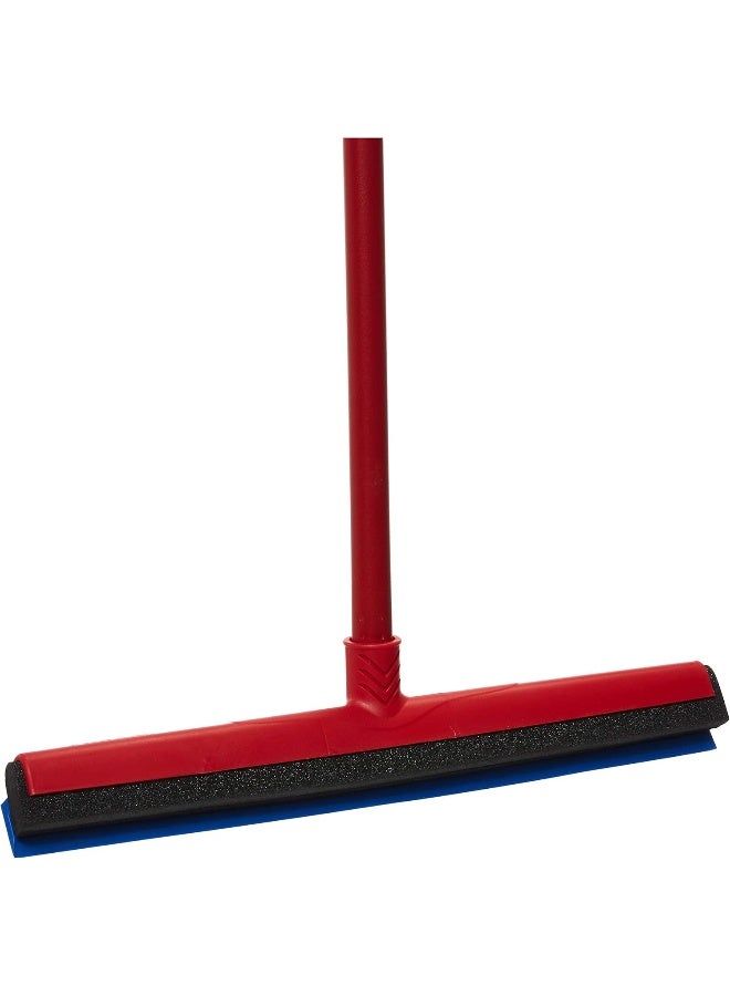 Vileda Wipe & Dry Floor Wiper 42 Cm With A Stick, Triple Lip, Rubber Lip Red/Blue 42x4x141cm  - Image 3