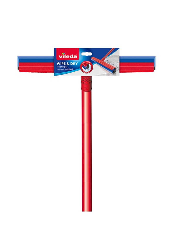 فيليدا ممسحة ارضيات وايب اند دراي عصا شفة ثلاثية، شفة مطاطية أحمر/أزرق 42x4x141سم - Image 1