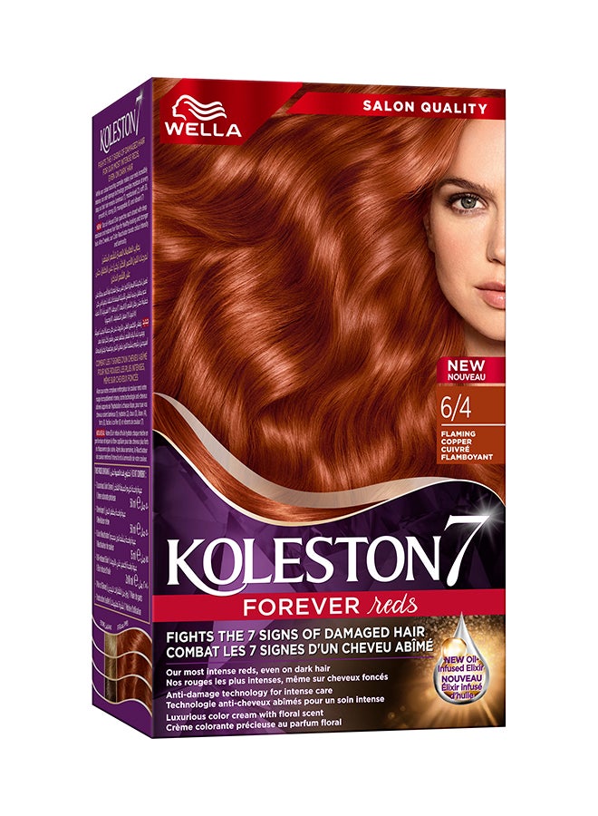 WELLA - Koleston Supreme Hair Color 6/4 Flaming Copper - Image 1