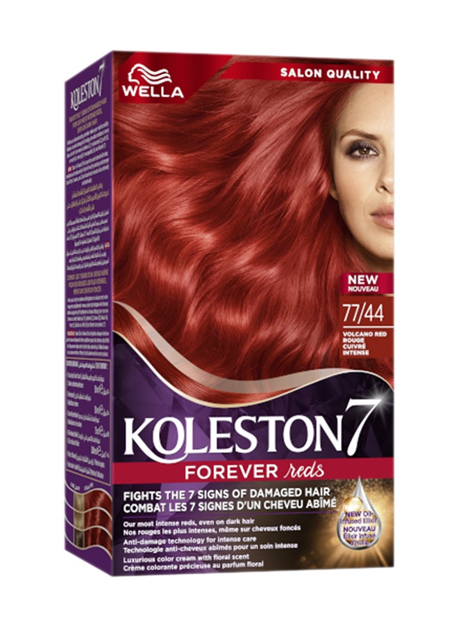 WELLA - Koleston Supreme Hair Color 77/44 Volcano Red - Image 1