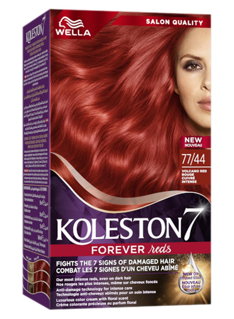 WELLA Koleston Supreme Hair Color 77/44 Volcano Red - Image 1