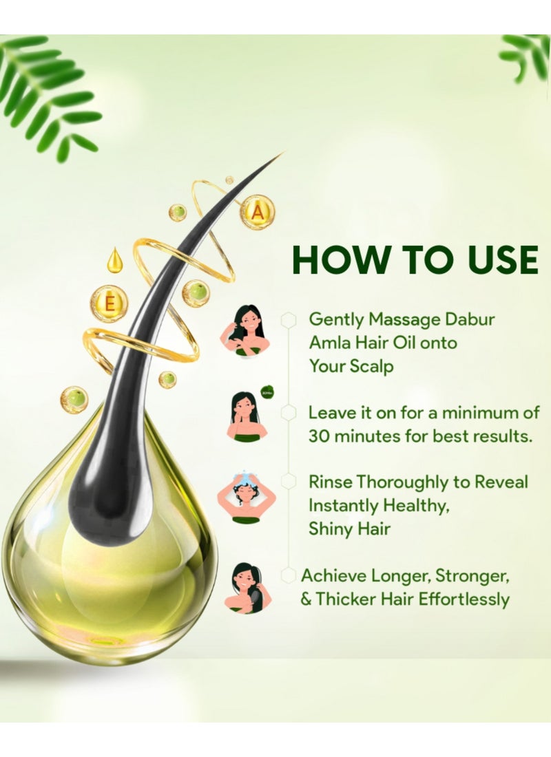 Dabur Amla Hair Oil 200ml - Image 2
