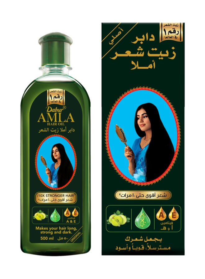 Dabur Amla Hair Oil Original, 500ml Green  - Image 1