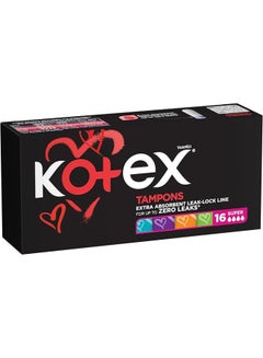 Tampons Extra Absorbent Leak Lock Line 16 Pieces