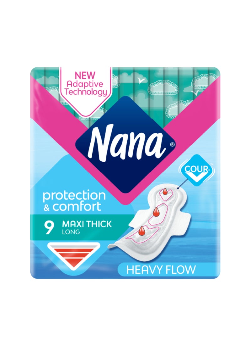 Nana Maxi Thick Long Sanitary Pads 9 Count - Image 2