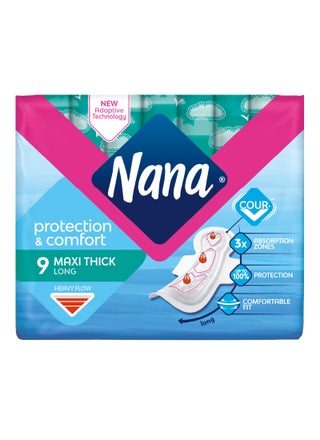 Maxi Thick Long Sanitary Pads 9 Count - view 2