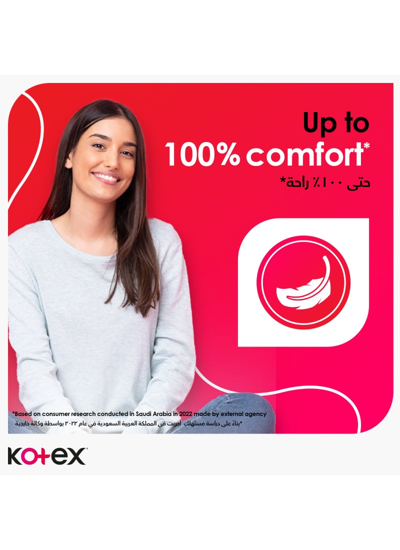 Kotex Maxi Protect Thick Pads, Super Size Sanitary Pads with Wings, 30 Sanitary Pads 30 Pads - Image 4