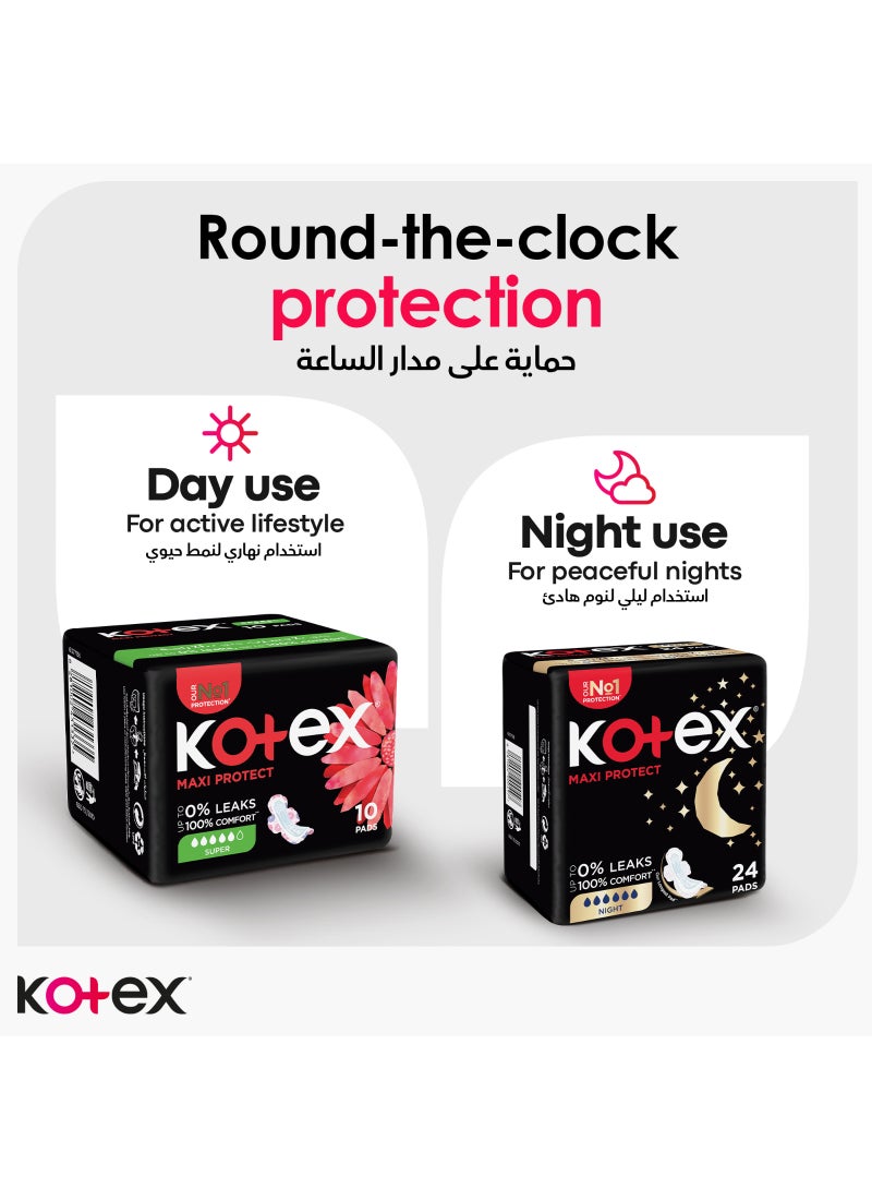 Kotex Maxi Protect Thick Pads, Super Size Sanitary Pads with Wings, 30 Sanitary Pads 30 Pads - Image 5