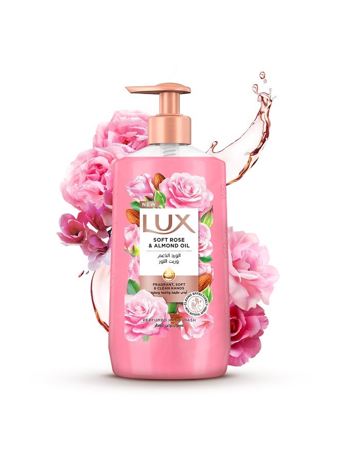 Lux Perfumed Liquid Hand Wash Soft Rose And Almond Oil 500ml - Image 1