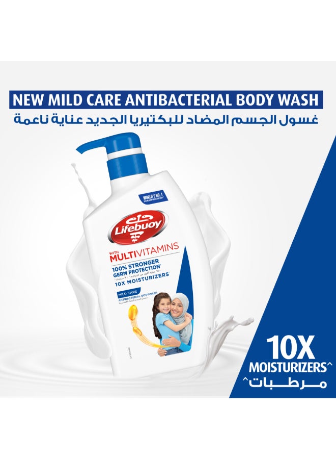 Lifebuoy Anti-Bacterial Mild Care Shower Gel With Loofah 300ml  - Image 3