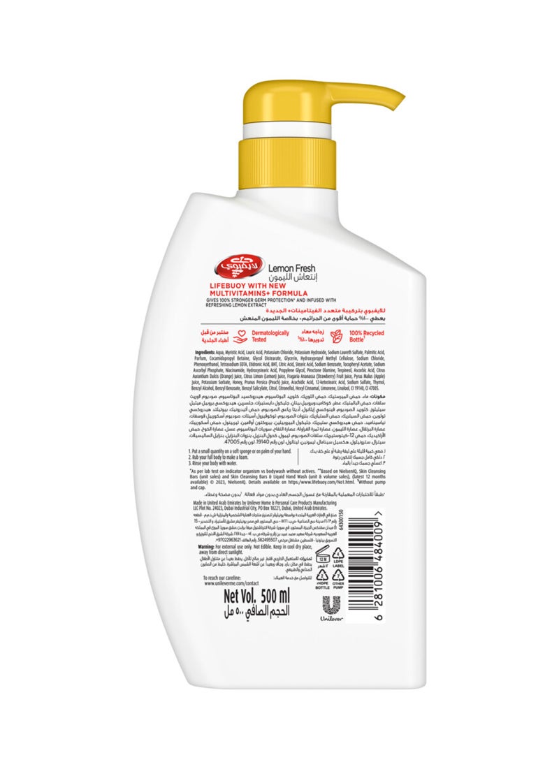 Lifebuoy Anti Bacterial Body Wash Lemon Fresh 500ml - Image 2
