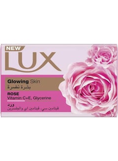 Lux Bar Soap For Glowing Skin, Rose, With Vitamin C, E, And Glycerine 120grams  - Image 1