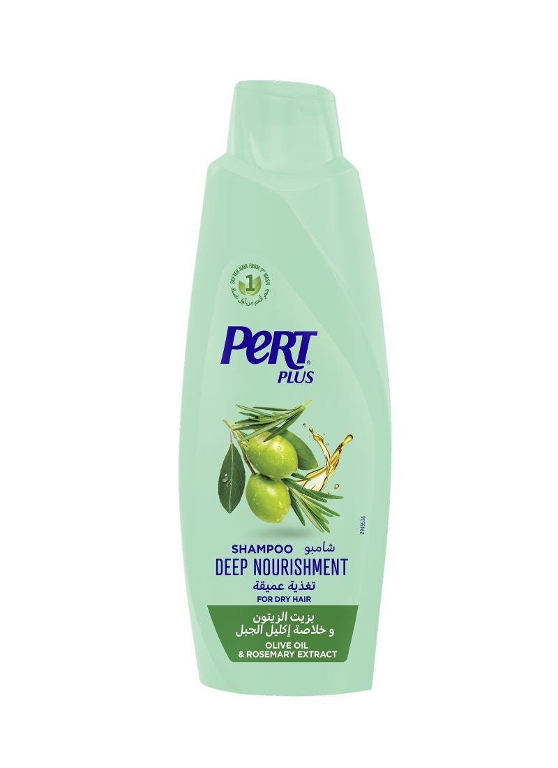 PERT PLUS - Deep Nourishment Shampoo for Dry Hair with Olive Oil and Rosemary Extract 600ml - Image 1