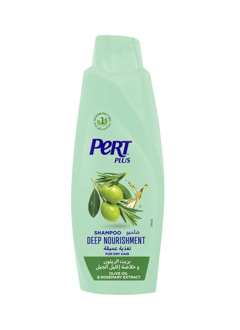 PERT PLUS Deep Nourishment Shampoo For Dry Hair With Olive Oil And Rosemary Extract 600ml - Image 1