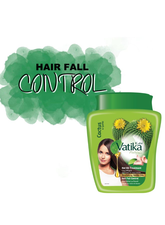 Vatika Naturals - Hair Fall Control Hammam Zaith Hot Oil Treatment Cream With Extracts Of Cactus And Garlic 500grams - Image 1