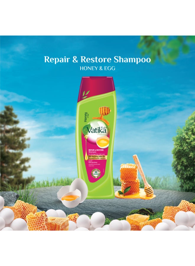 Dabur - Repair And Restore Shampoo Enriched With Egg And Honey For Damaged Hair And Splitends 400ml - Image 1