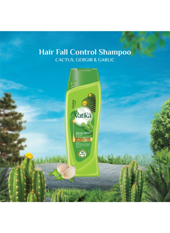 Vatika Naturals Hair Fall Control Shampoo Enriched With Cactus And Gergir For Weak Hair 400ml  - Image 2
