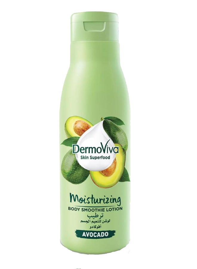 DermoViva Moisturizing Body Smoothie Lotion Enriched With Avocado | Non-Greasy And Hydrating | Rejuvenates Skin 200ml 