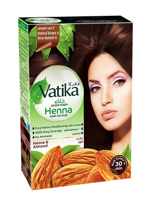 Henna Hair Colour 100% Grey Coverage No Ammonia Brown 60grams
