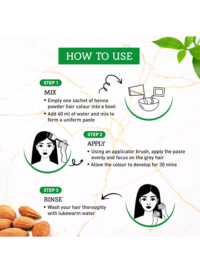 Dabur Henna Hair Colour 100% Grey Coverage No Ammonia Brown 60grams  - Image 5