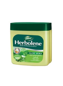 Dabur Herbolene Aloe Petroleum Jelly  | Enriched With Aloe Vera And Vitamin E | For Dry And Rough Skin 225ml  - Image 1