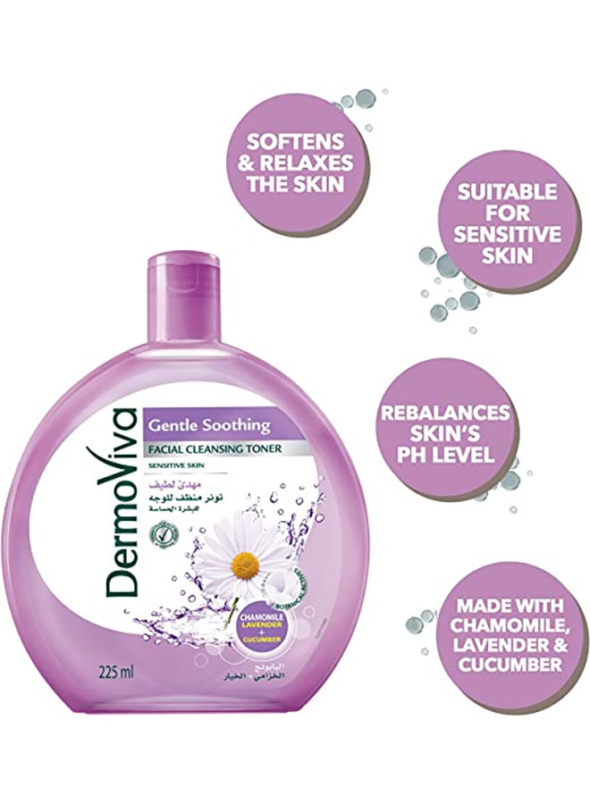 DermoViva Gentle Soothing Facial Cleansing Toner 225ml  - Image 3