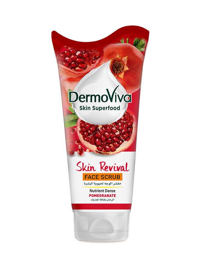 DermoViva Skin Revival Pomegranate Exfoliating Facial Scrub For Bright Skin 150ml  - Image 1
